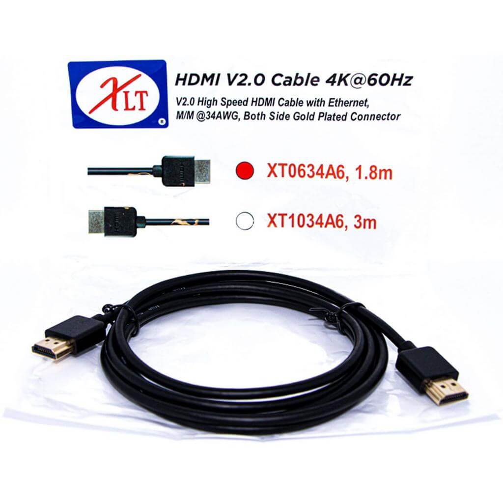 Câble HDMI 2.0 4K 1,8m Mâle / Mâle - Câble HDMI - Macway